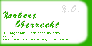 norbert oberrecht business card